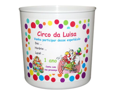 Balde de Pipoca - 1,5 Litros Personalizado