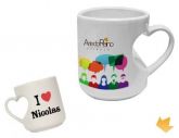 Caneca Coração Porcelana Personalizada