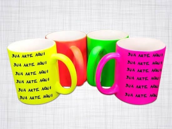 Caneca de Porcelana Neon