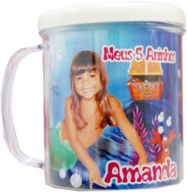 CANECA ACRILICA PERSONALIZADA C/ FOTO TEMA E NOME